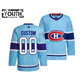 Montreal Canadiens Custom Adidas 2022-2023 Reverse Retro Blauw Authentic Shirt - Kinderen